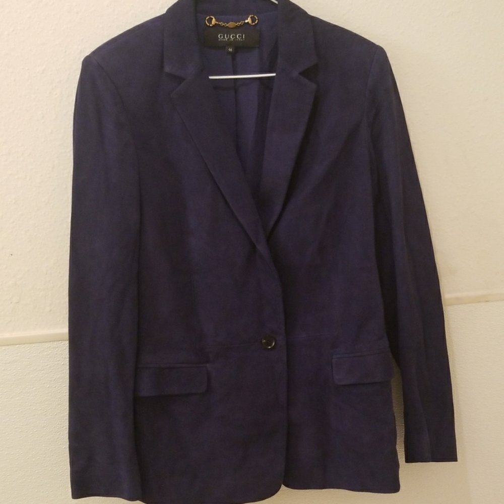 Leather gucci blazer